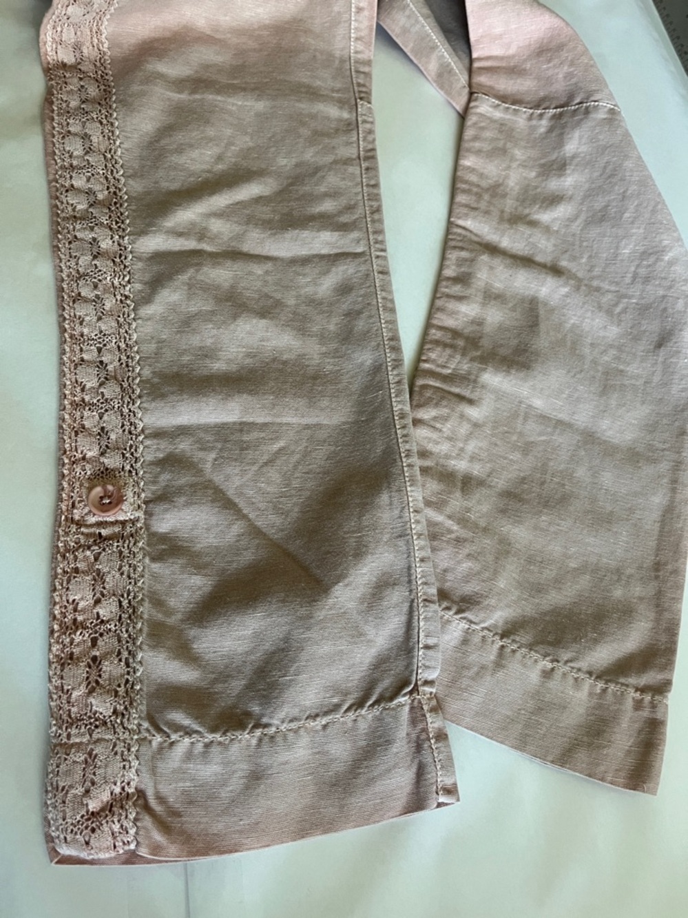 Sundance Linen Cotten Blend Pants Size 2 Ombré Rose Pink Tan  New with tag - Picture 5 of 9